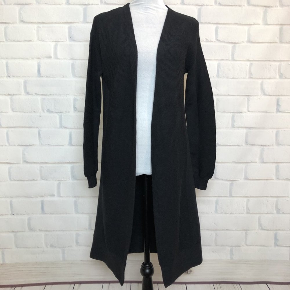 Athleta Black Daybreak Rib Wrap Cardigan